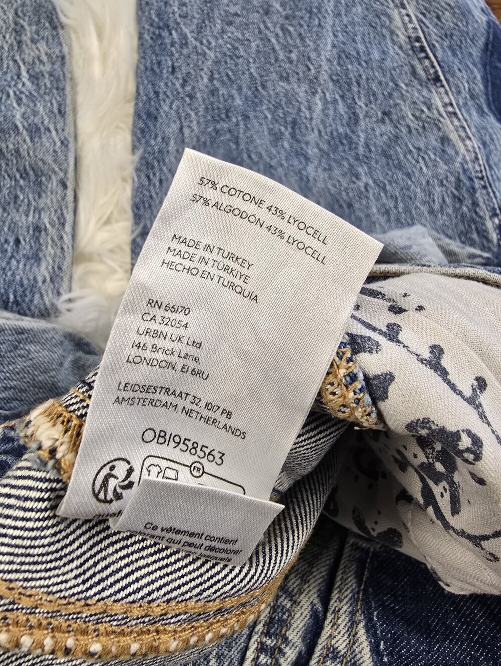 Free People We The Free People Heart Shadow  Barrel Good Luck Jeans 27 - Picture 9 of 14
